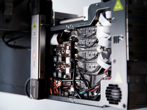 Print head unit, interior view