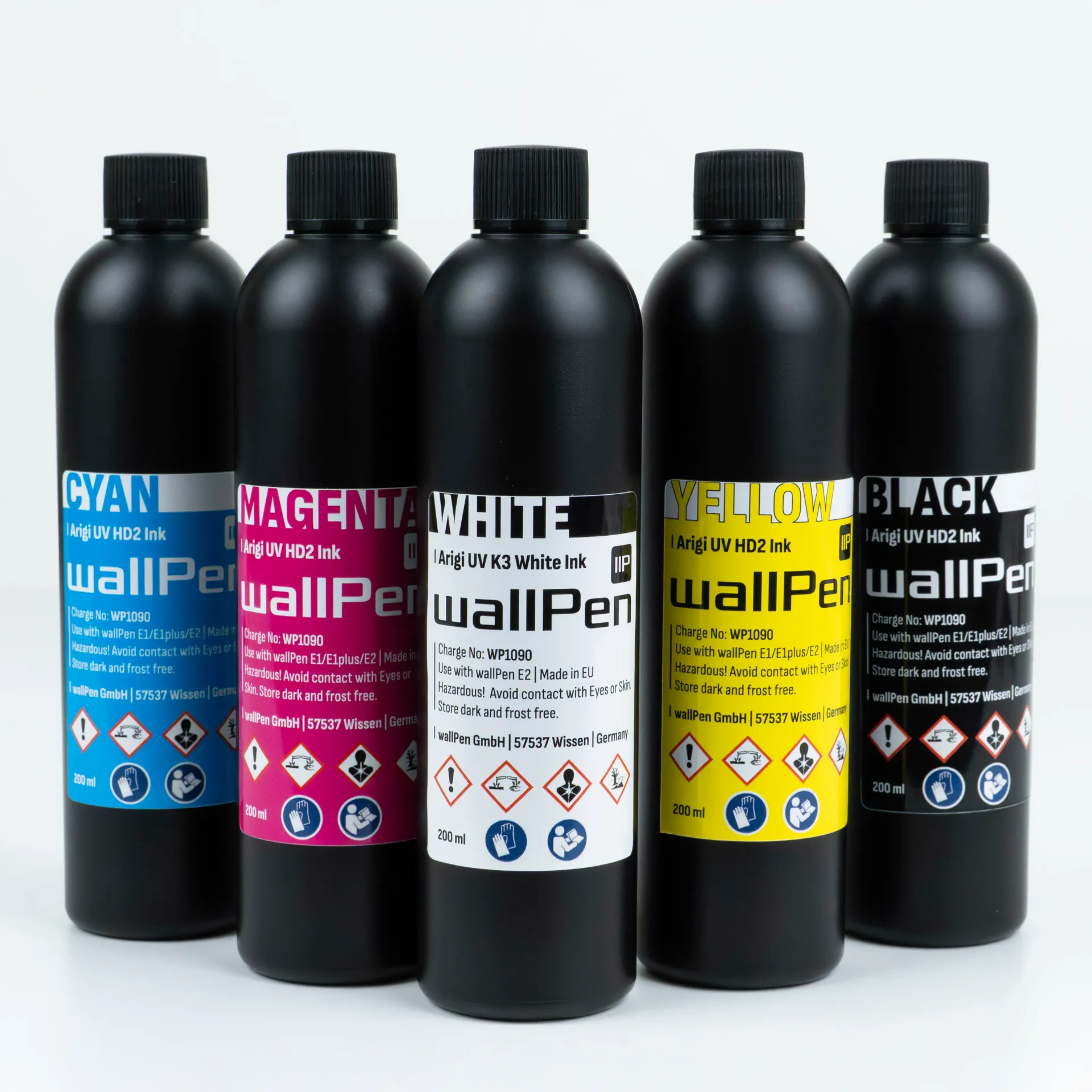 [60-0020] Set de tinta UV wallPen - 1000 ml (CMYKW)